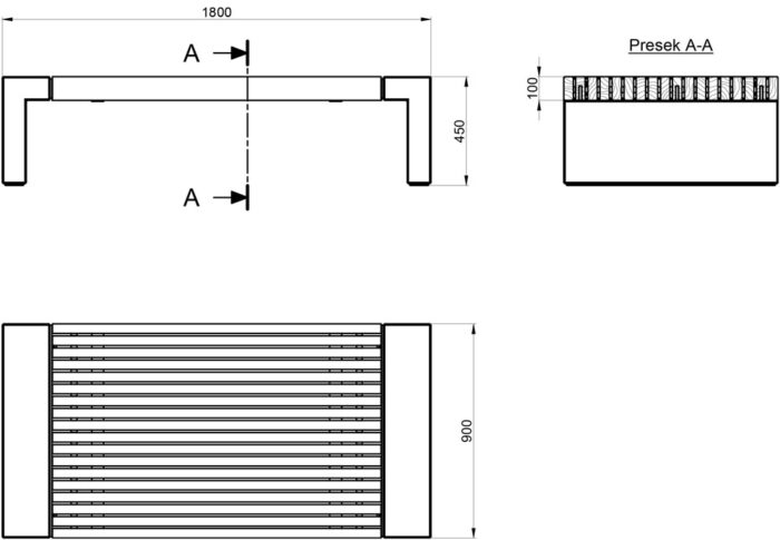 SEDORA Panchina dal design materico e contemporaneo (PKDB058)