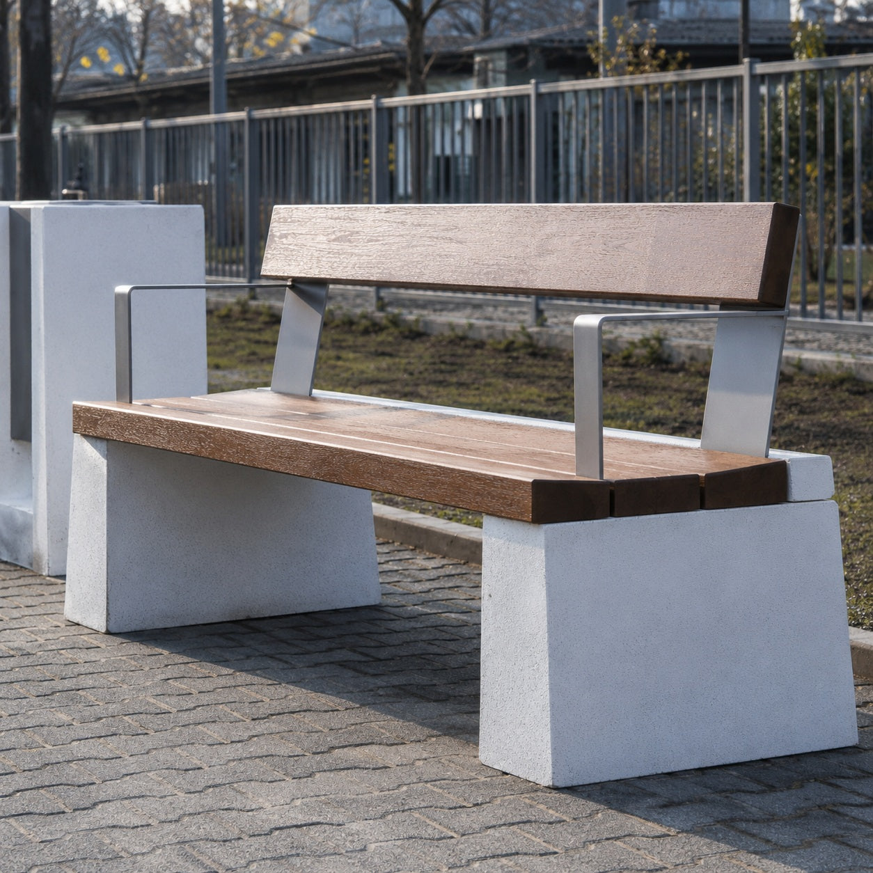SEDORA Panchina con schienale dal design materico e contemporaneo (PKDB026-1)
