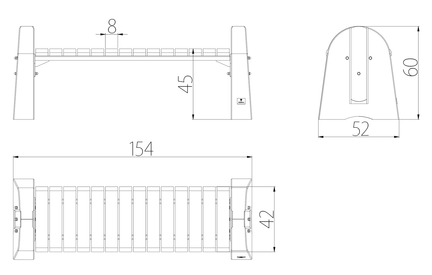 SEDORA Panchina dal design materico e modulare (PKDB027)