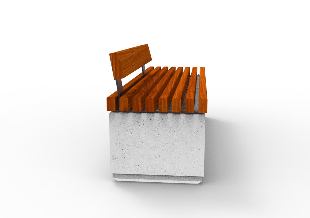 SEDORA Panchina con schienale dal design essenziale e materico (PKDB029-1)