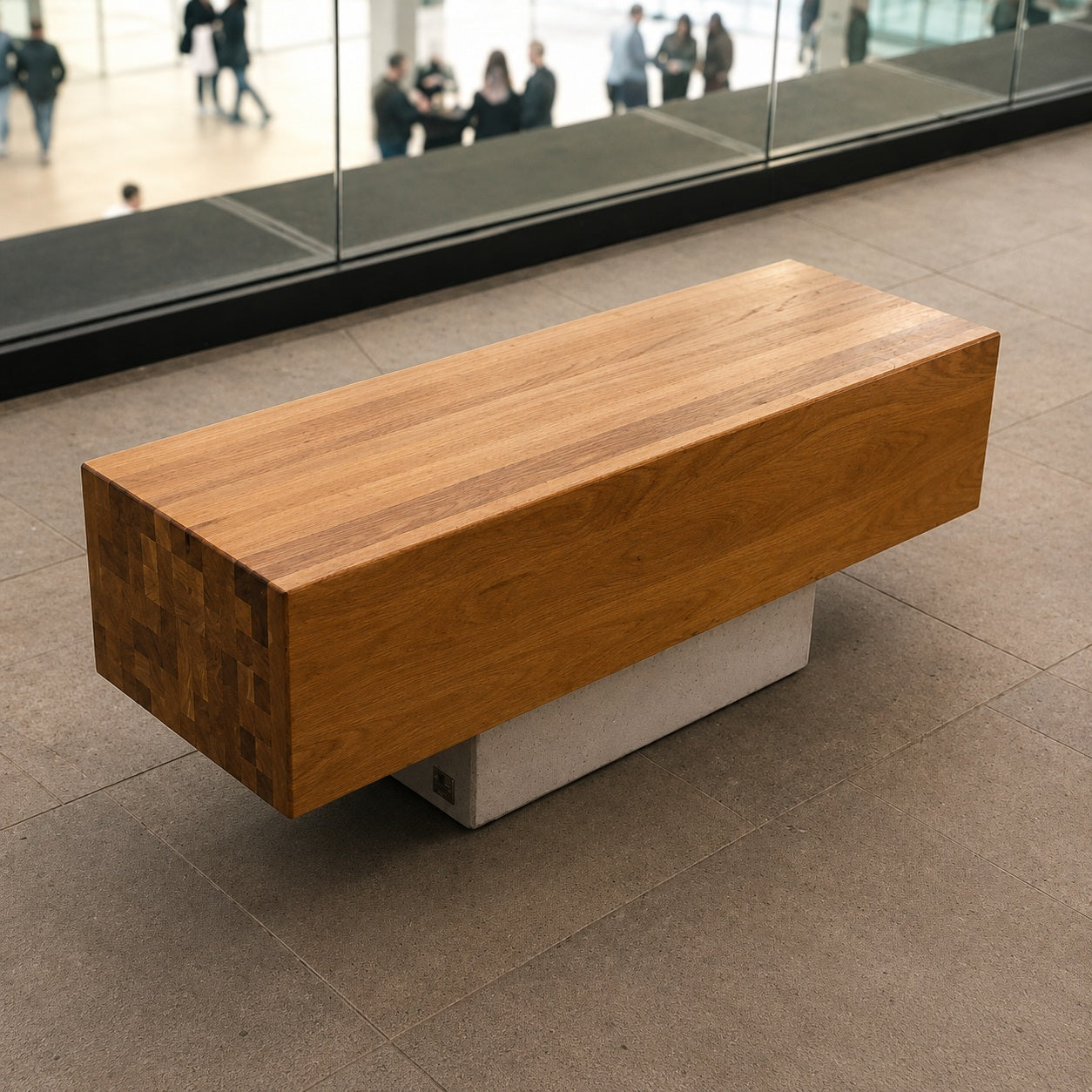 SEDORA Panchina compatta dal design materico e contemporaneo (PKDB055)