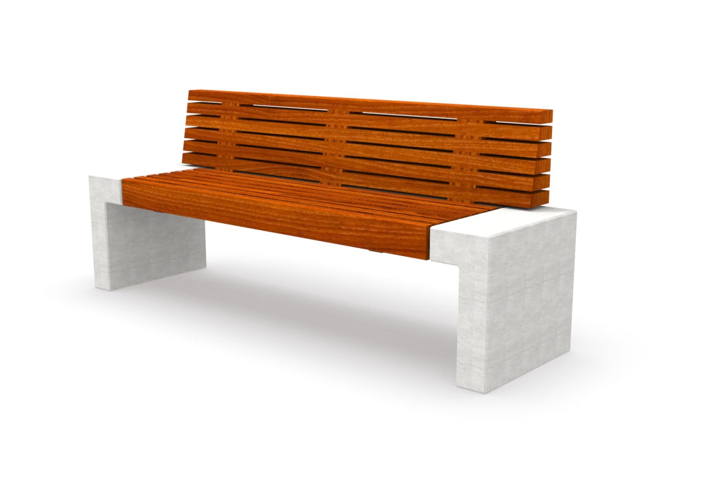 SEDORA Panchina con schienale dal design materico e raffinato (PKDB056)