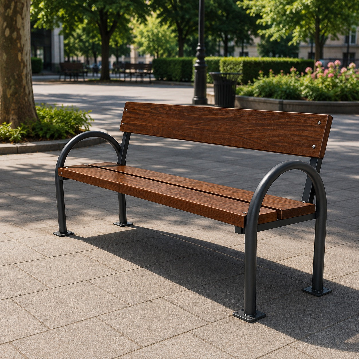 SEDORA Panchina con schienale dal design classico ed essenziale (PKDS034)