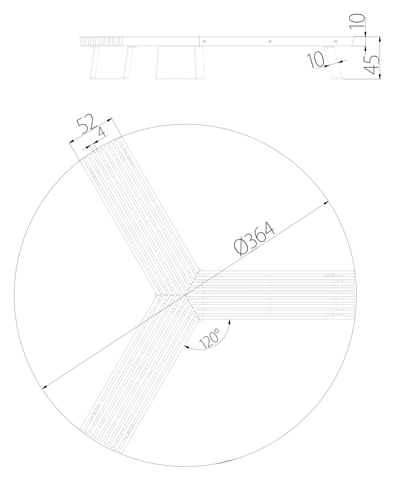 SEDORA Panchina circolare dal design ispirato all’architettura giapponese (PKDS045)