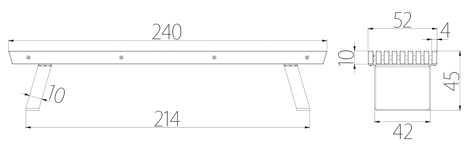 EDORA Panchina dal design contemporaneo e minimale (PKDS046, PKDS046-1, PKDS046-2)