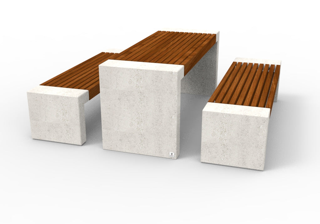 SEDORA Set tavolo con 2 panche (PSBD001-1 + 2×PKDB057)