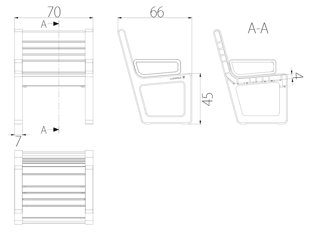 SEDORA Panchina e seduta con schienale dal design contemporaneo (PKDA039-1 / PSDA039)