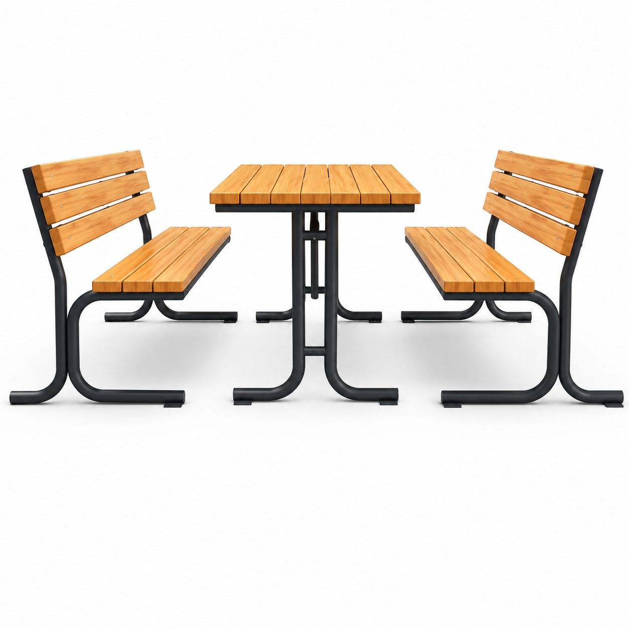 SEDORA Set tavolo con 2 panche con schienale (PSDS002-1 + 2×PKDS101)