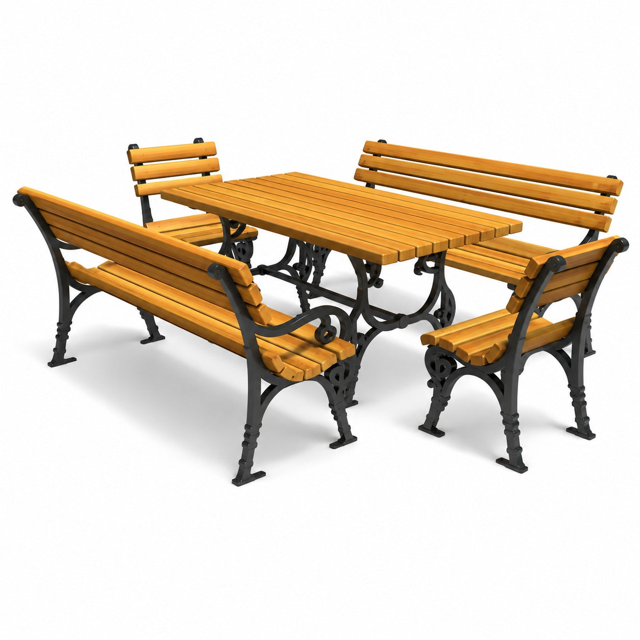 SEDORA Set tavolo con 2 panche e 2 sgabelli (PSDS020 + 2×PKDA020-1 + 2×PKDA020-1 ST)