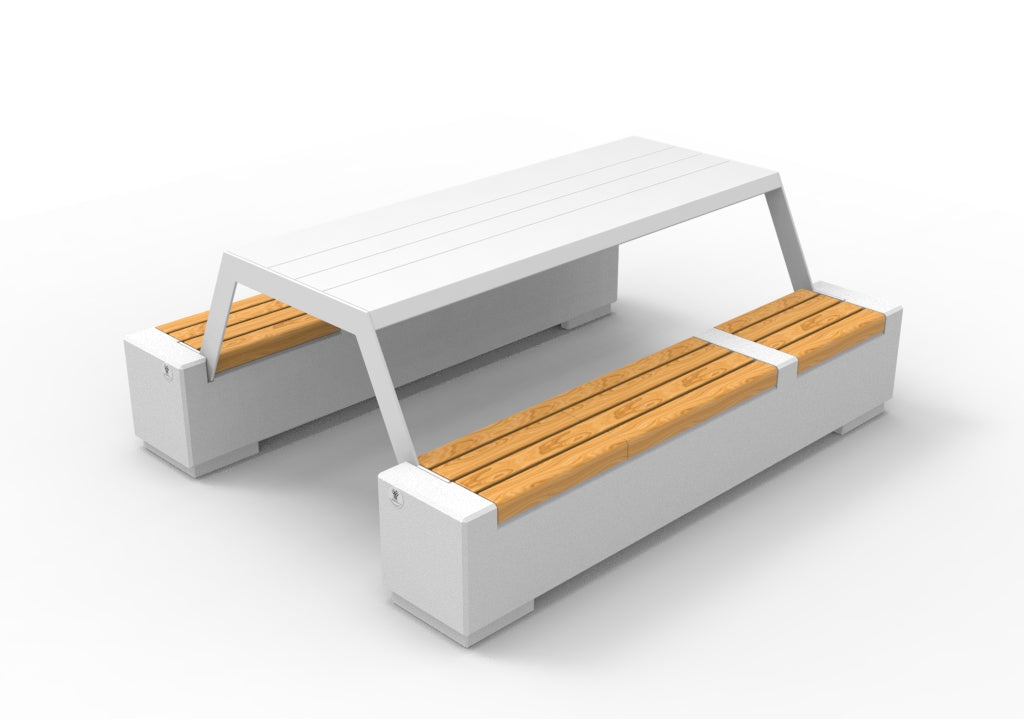 SEDORA Tavolo picnic urbano con panche integrate (PSMB001-2 / PSMB001-3 / PSMB001-DR)