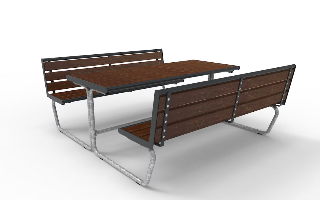 SEDORA Parador Style – Gruppo tavolo con panche personalizzabile, 6 posti