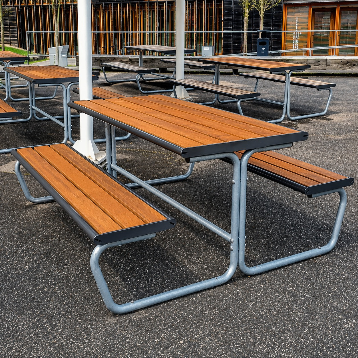 SEDORA Parador Style – Gruppo tavolo con panche personalizzabile, 6 posti