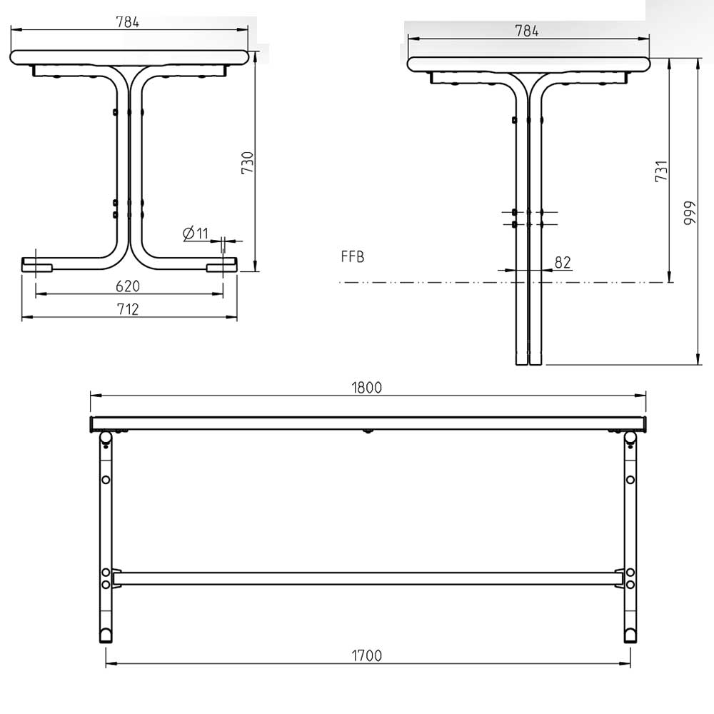 SEDORA Tabula Style – Tavolo personalizzabile con inserti in diversi materiali