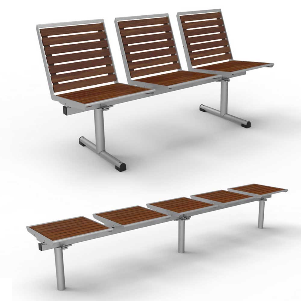 SEDORA Topsit Nova Pagholz – Panchina modulare con doghe in legno