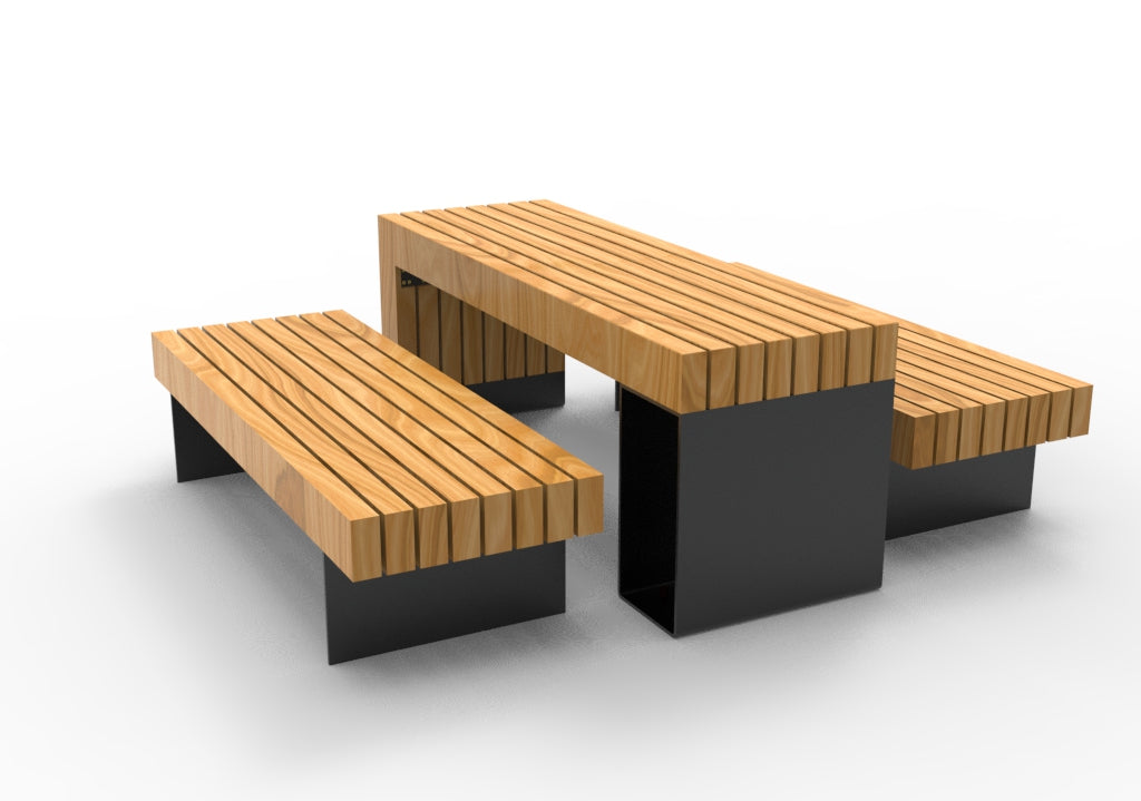 SEDORA Set tavolo con 2 panche (PSDS100 + 2×B115)