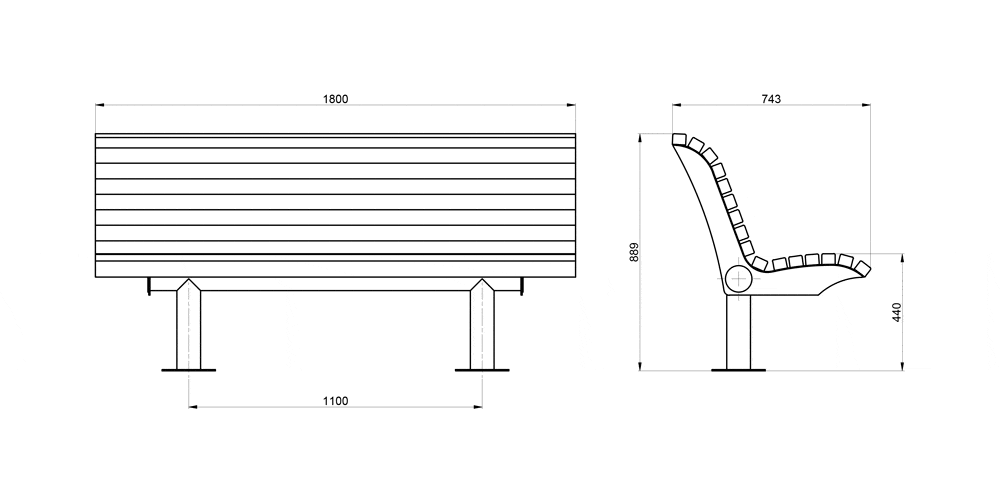 SEDORA Panchina con schienale dal design classico e prestigioso (PKDS010)