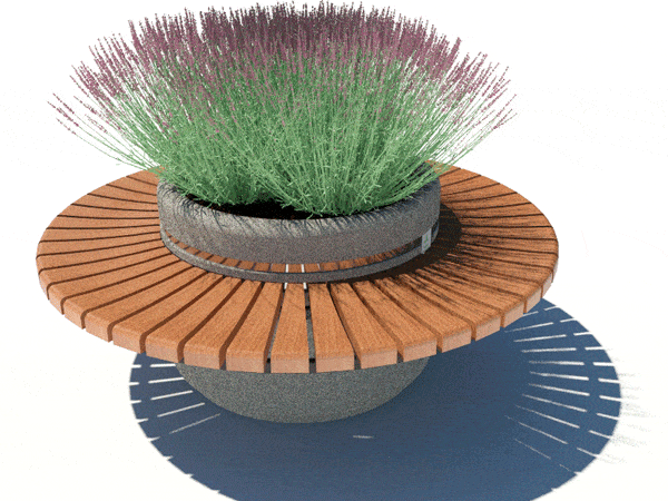 SEDORA Fioriera circolare con panchina integrata (GADB011 / GADB111)