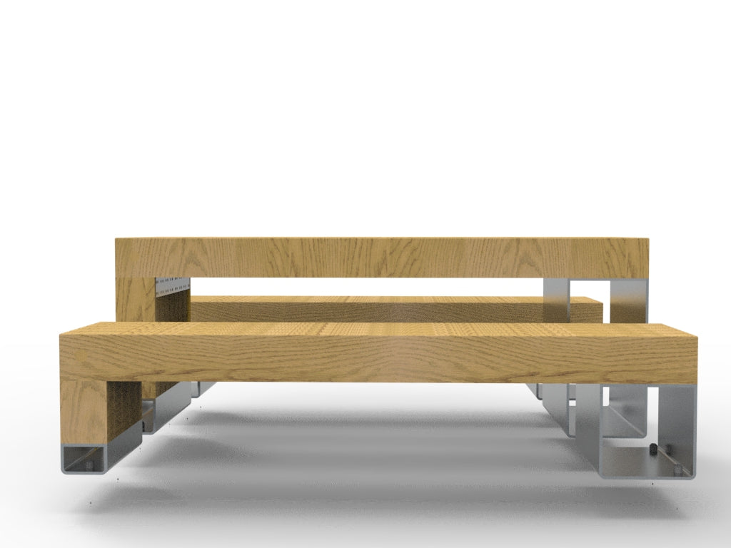 SEDORA Set tavolo con 2 panche (PSDS100 + 2×PKDS100)